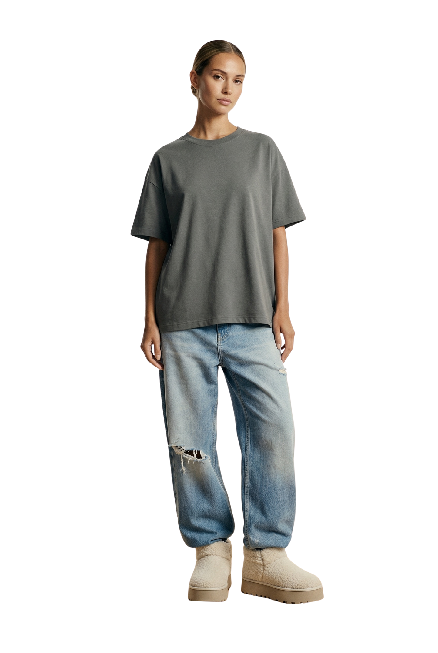 Doria Boxy T-Shirt Anthracite Grey