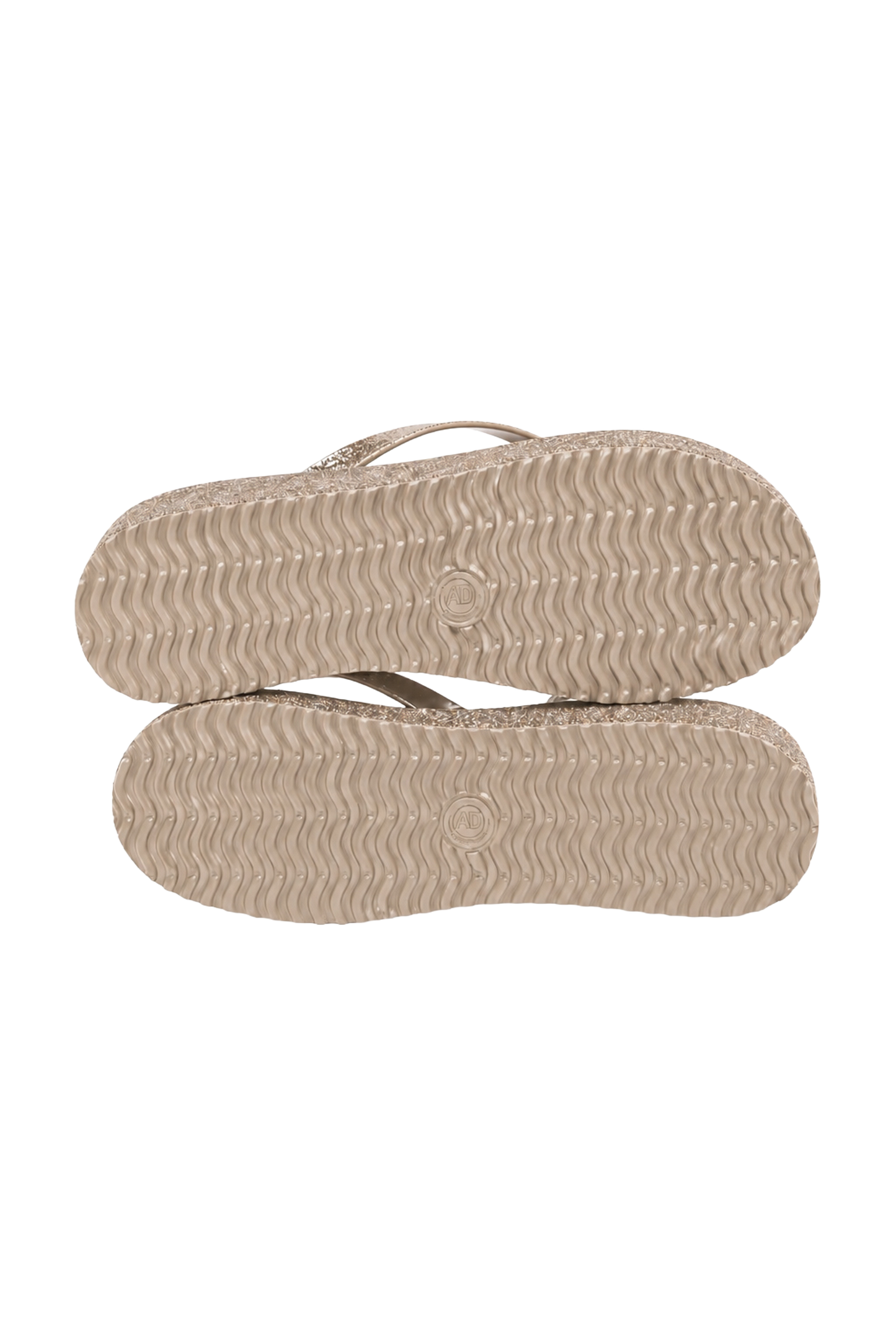 Dream Glitter Flip Flops Taupe