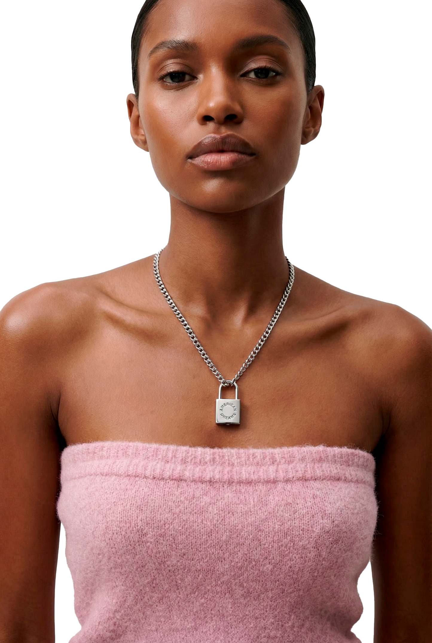 Dreams Lock Necklace Silver