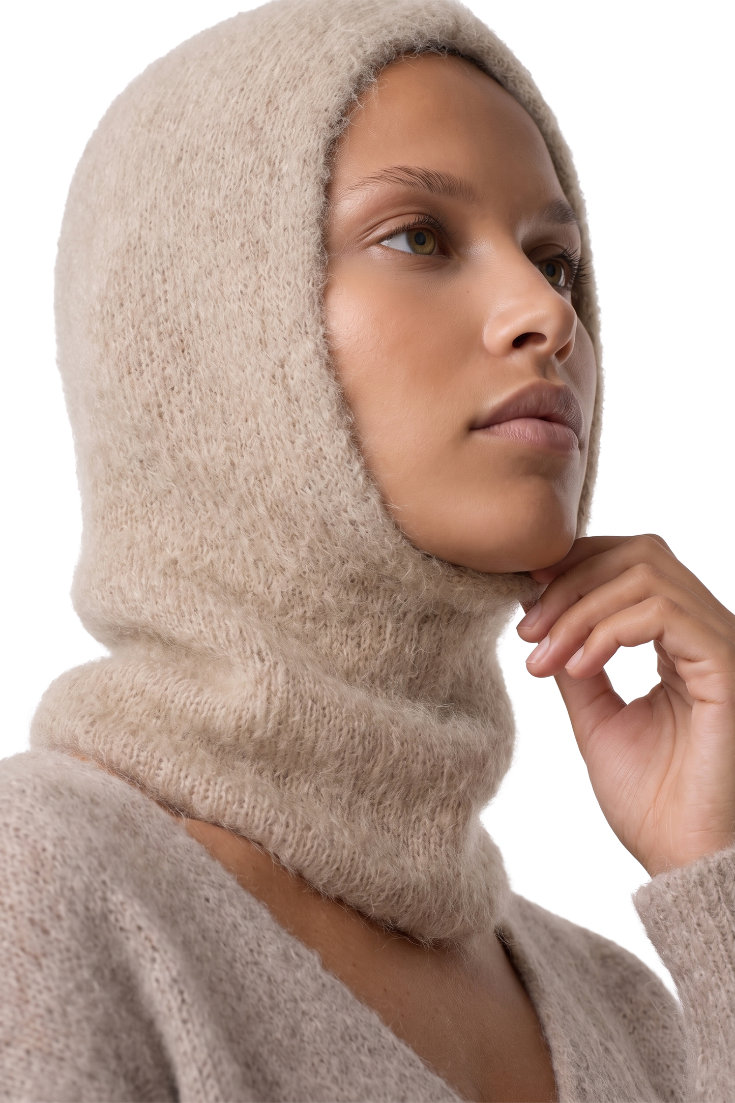 Lara Balaclava Beanie Beige