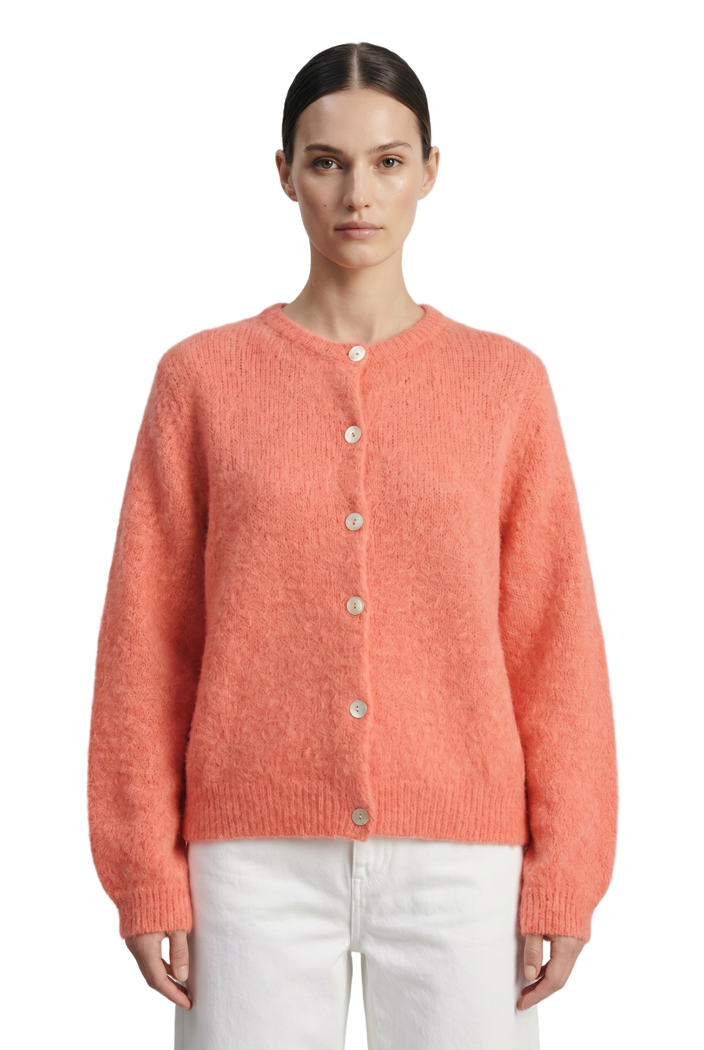 Susan Alpaca Cardigan Salmon