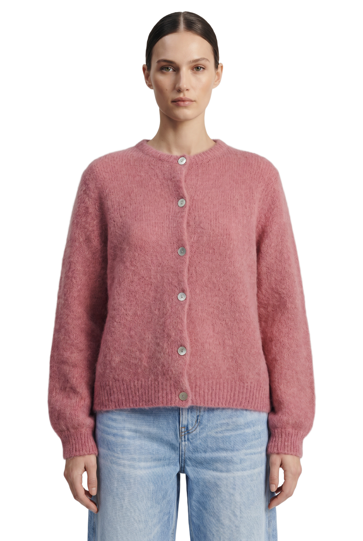 Susan Alpaca Cardigan Old Rose
