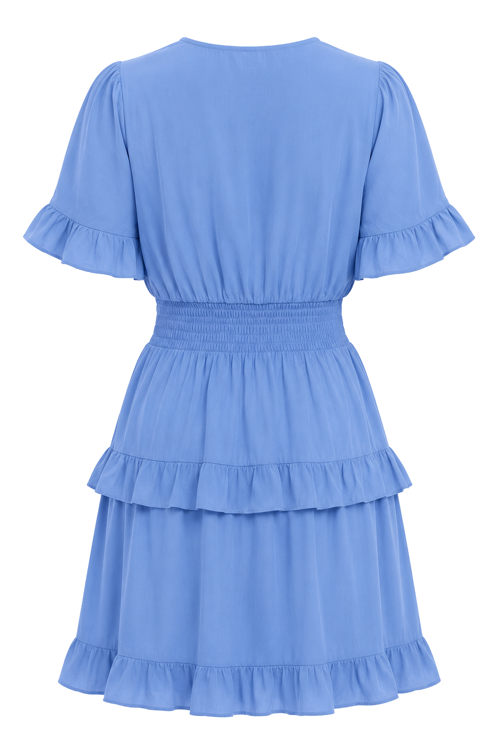 Ella Short Dress Solid Sky Blue