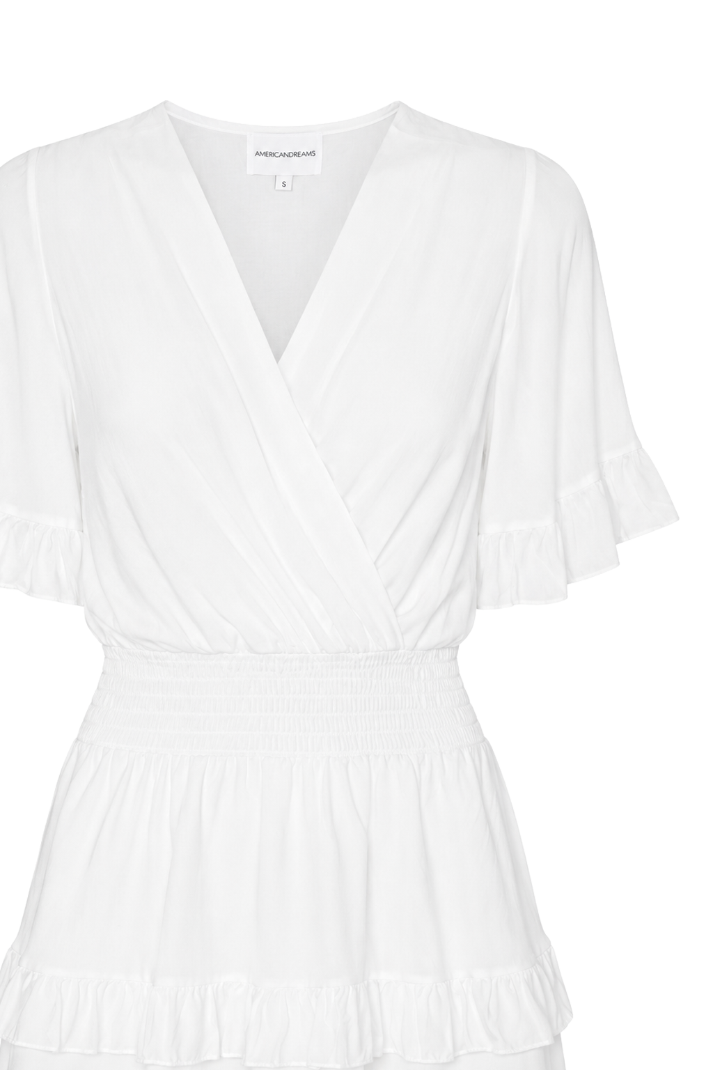 Ella Short Dress Solid White