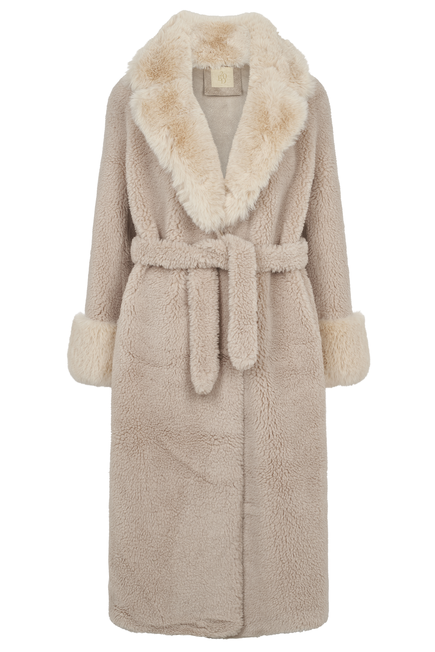 Farah Belted Teddy Coat Biege