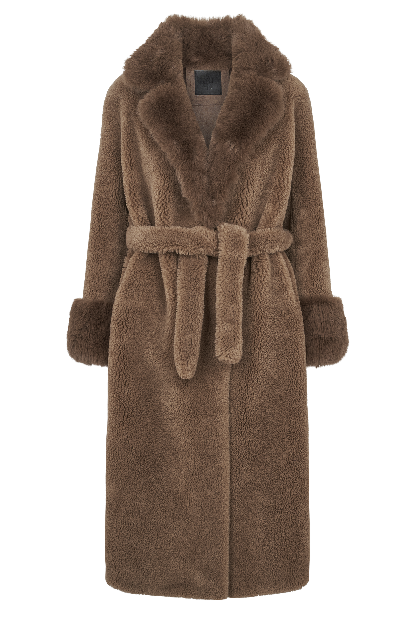 Farah Belted Teddy Coat Camel