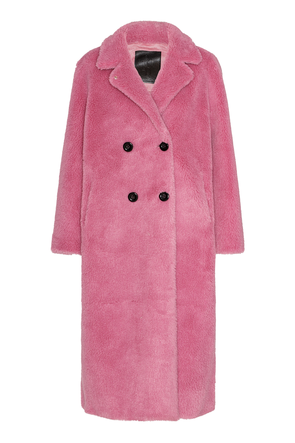 Fiona Long Coat Without Fur Pink