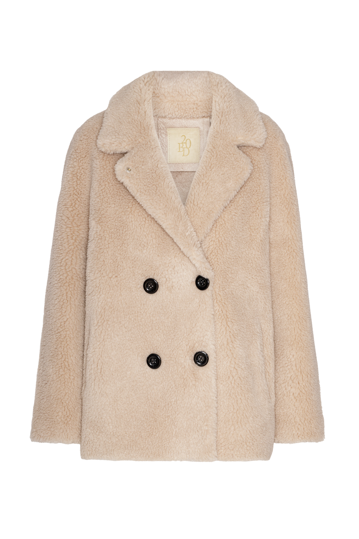 Fiona Short Coat Without Fur Beige