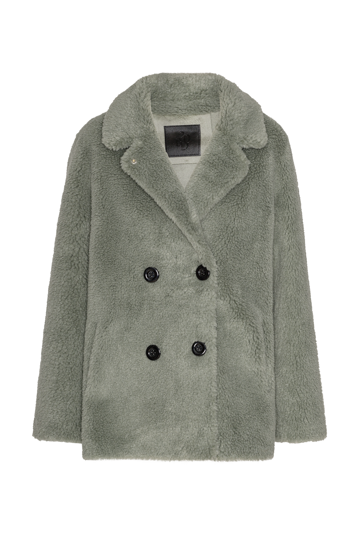 Fiona Short Coat Without Fur Green