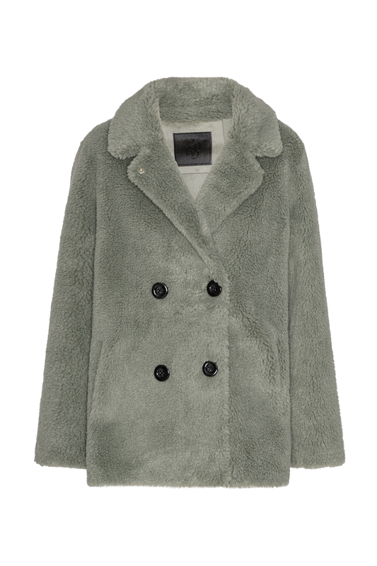 Fiona Short Coat Without Fur Green