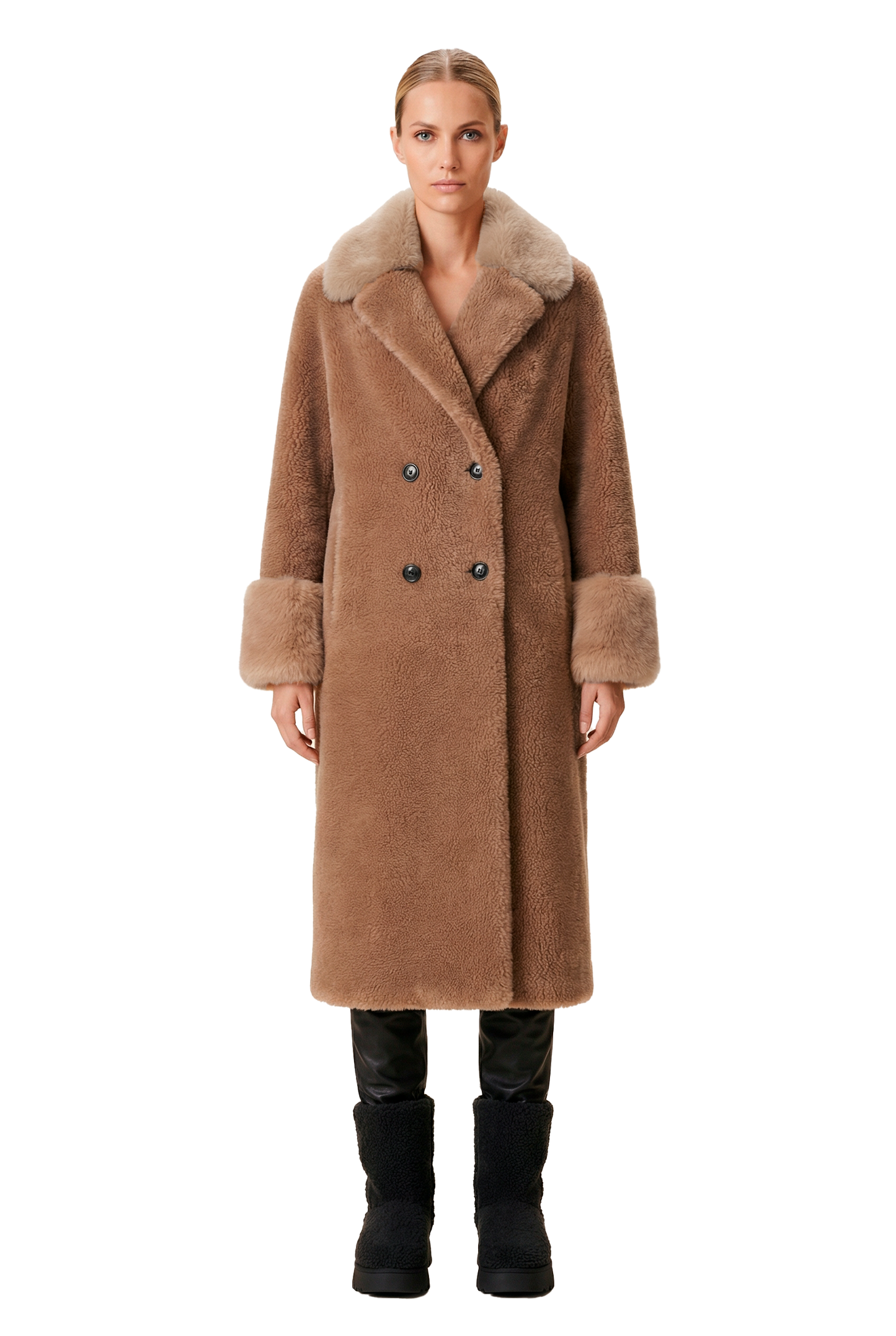 Fiona Long Wool Coat Light Brown