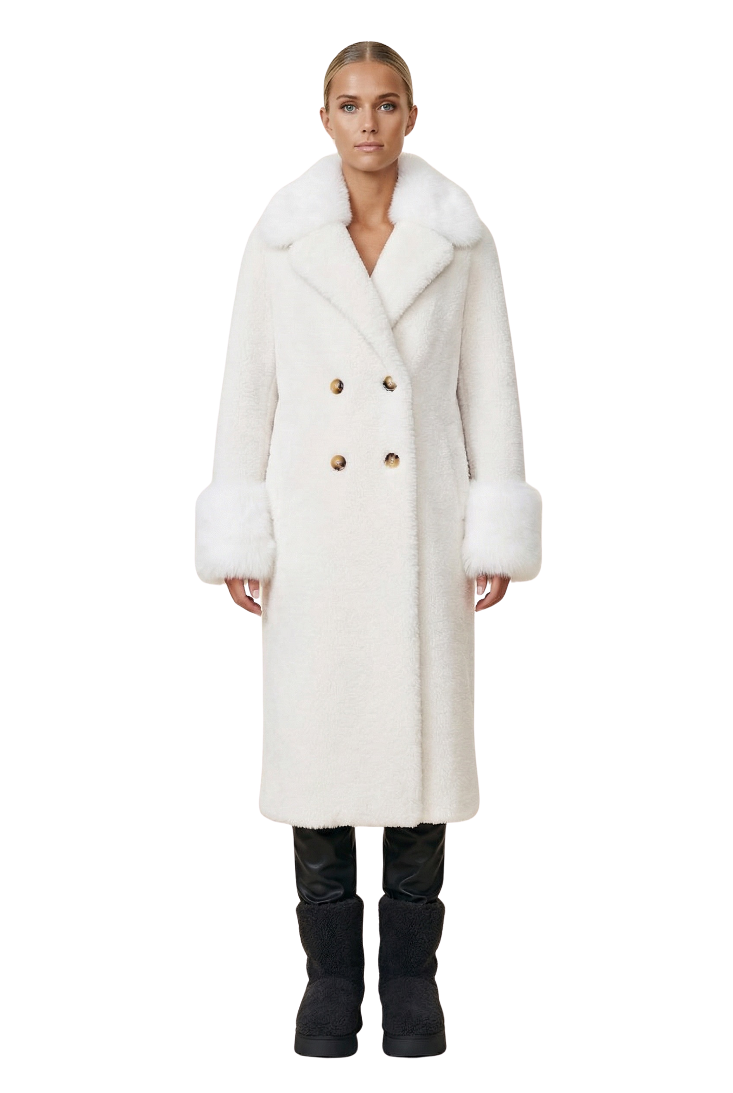 Fiona Long Wool Coat White