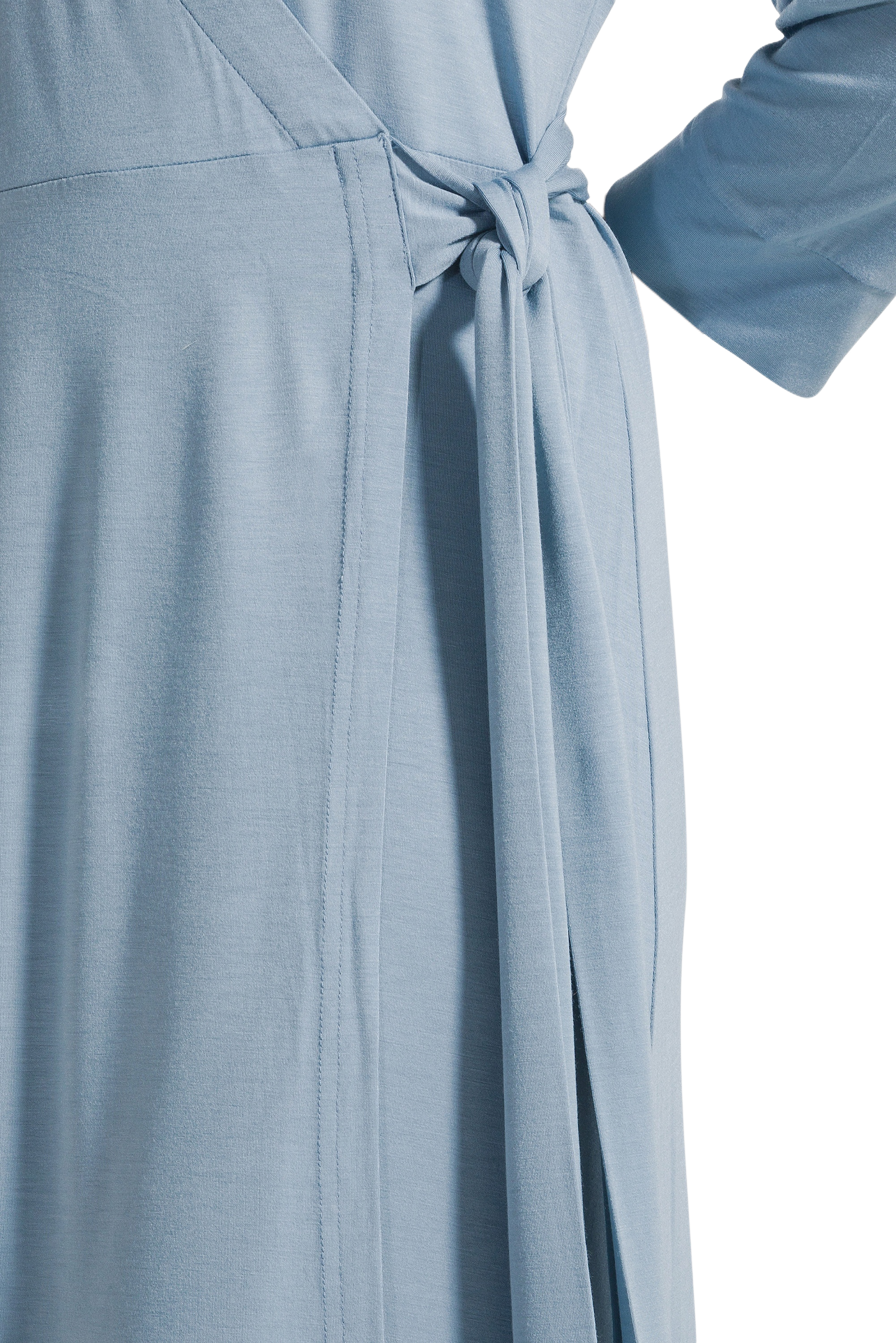 Gabe Half Sleeves Dress Midi Denim Blue