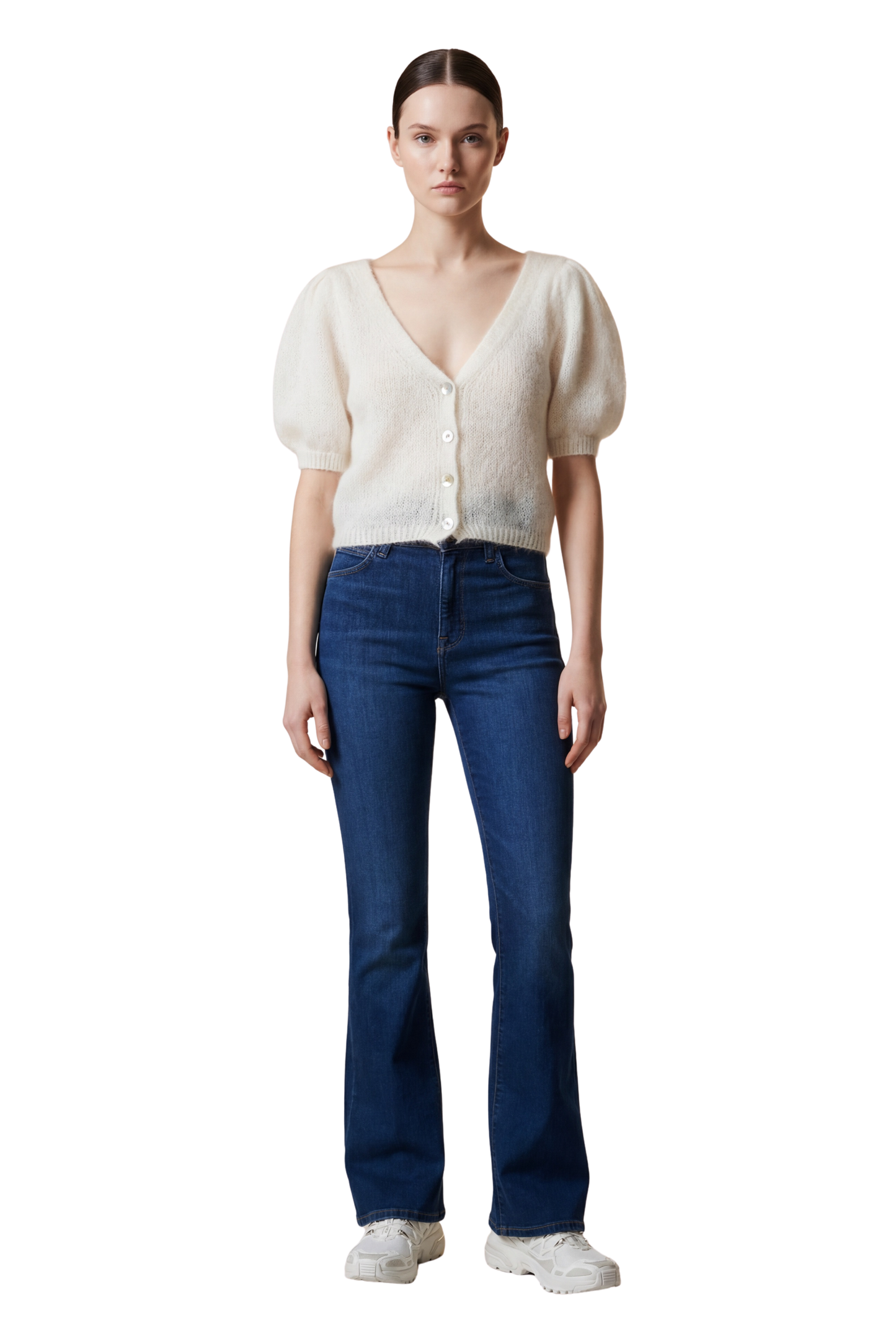 Harper Cardigan White