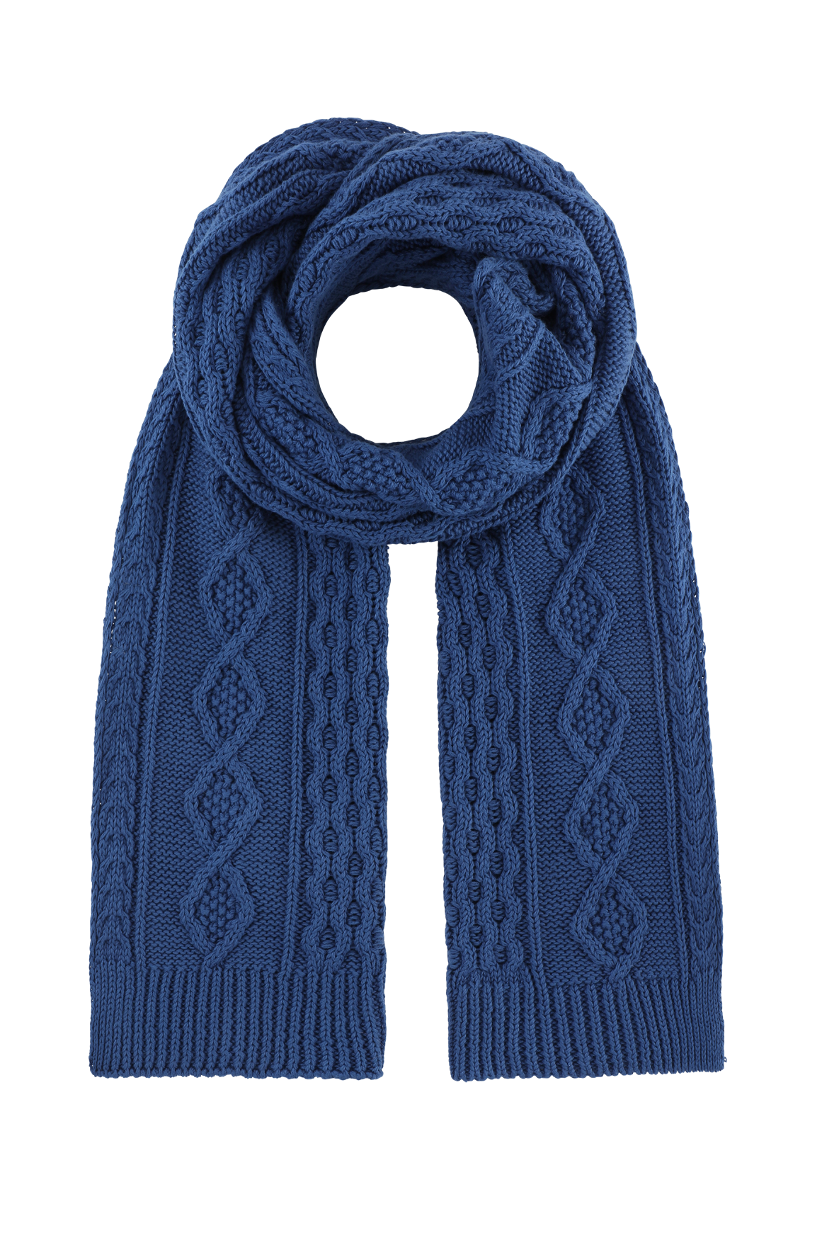 Jojo Cotton Scarf Navy Blue