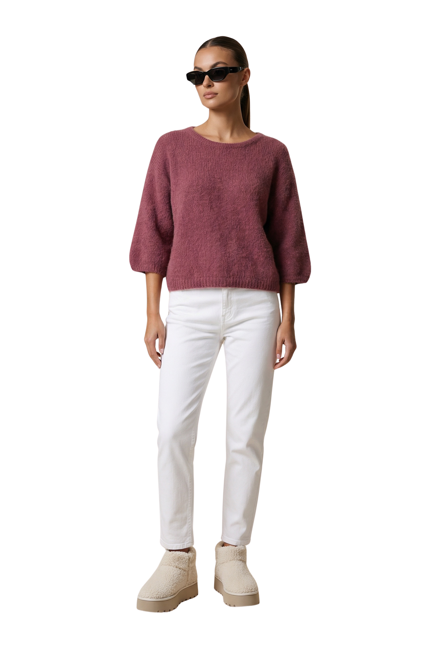 Josie Pullover 3/4 Short Sleeves Bordeaux