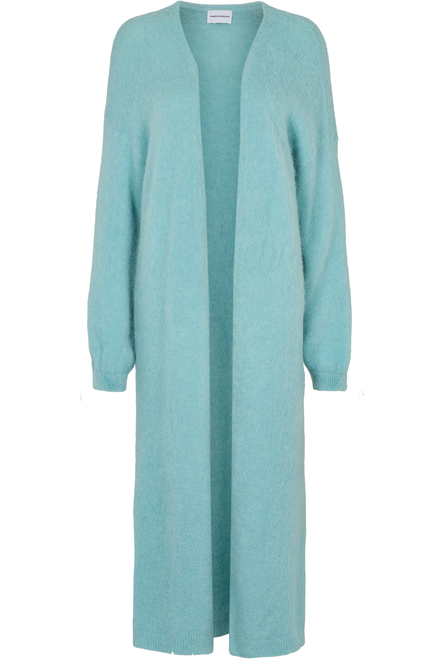 June Long Alpaca Cardigan Seafoam Green