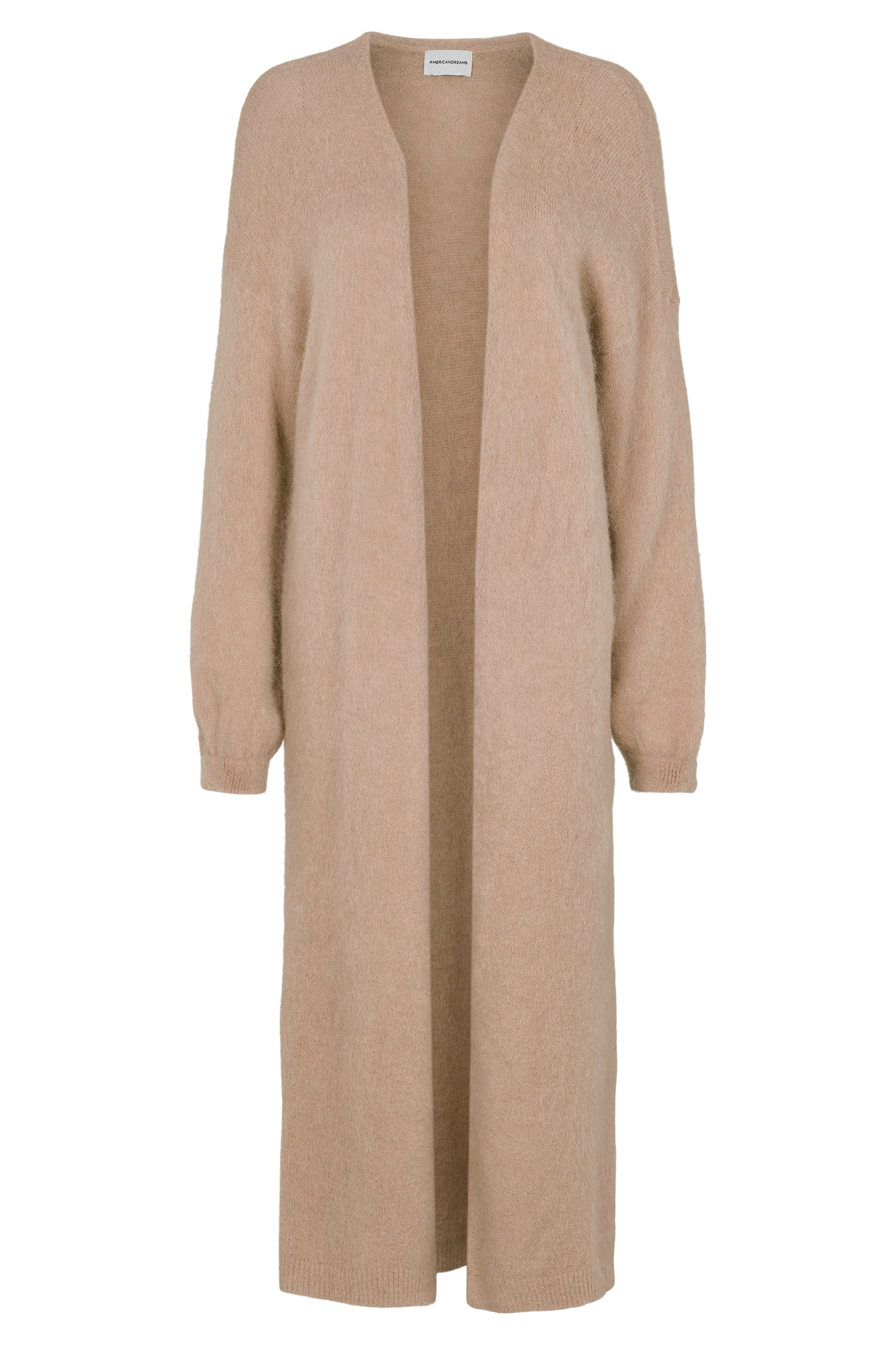 June Long Alpaca Cardigan Medium Brown