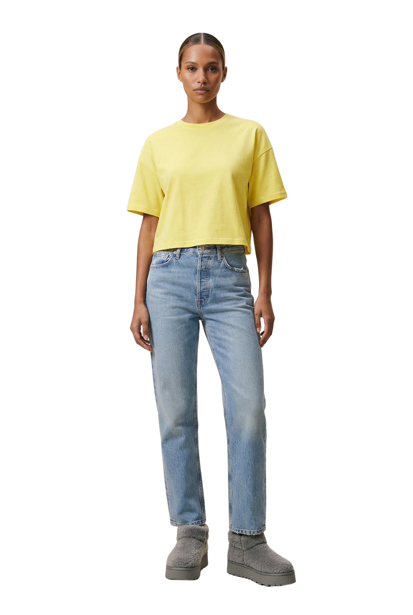 Kelly Boxy Tee Short Neon Yellow