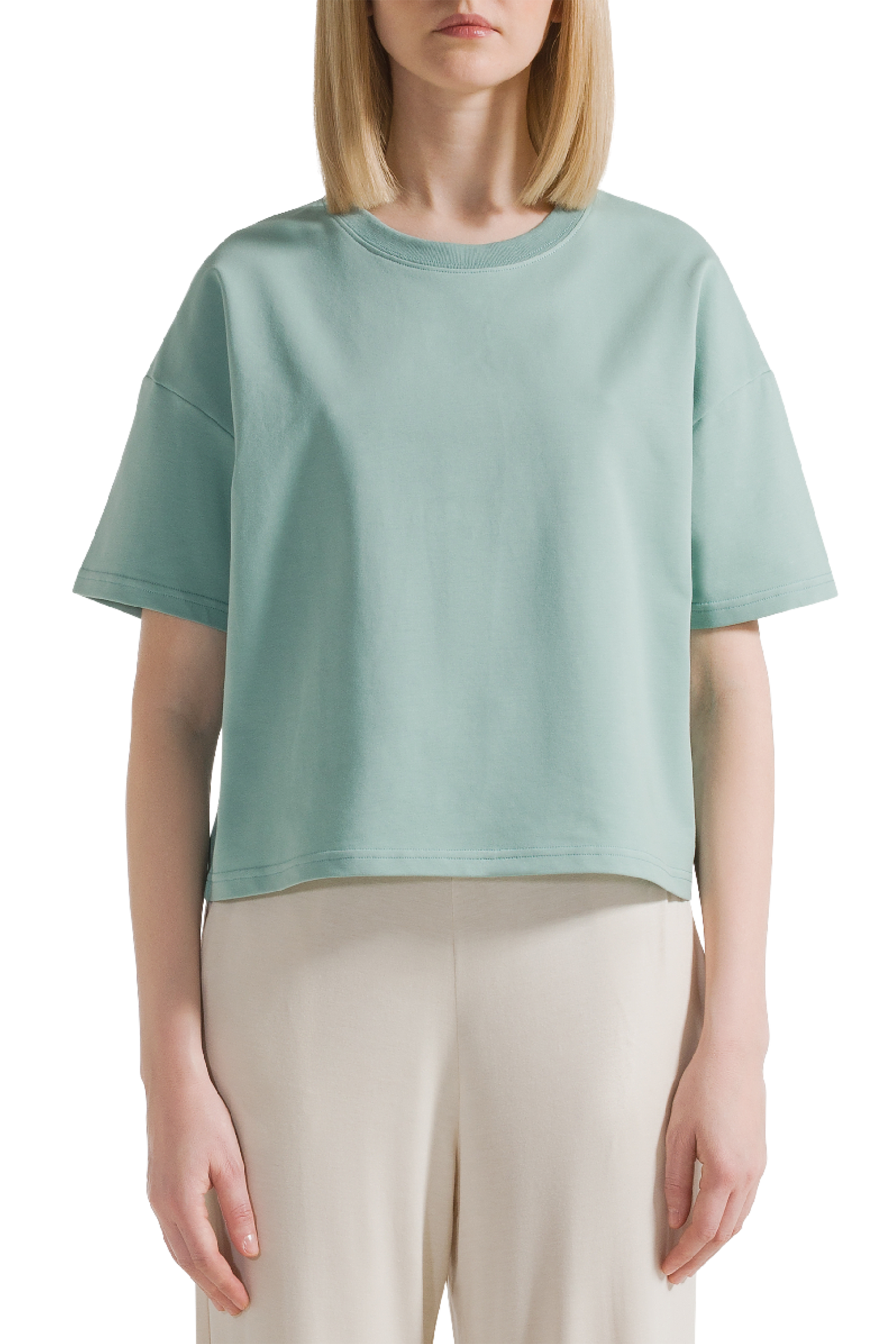 Kelly Boxy Tee Short Turquoise