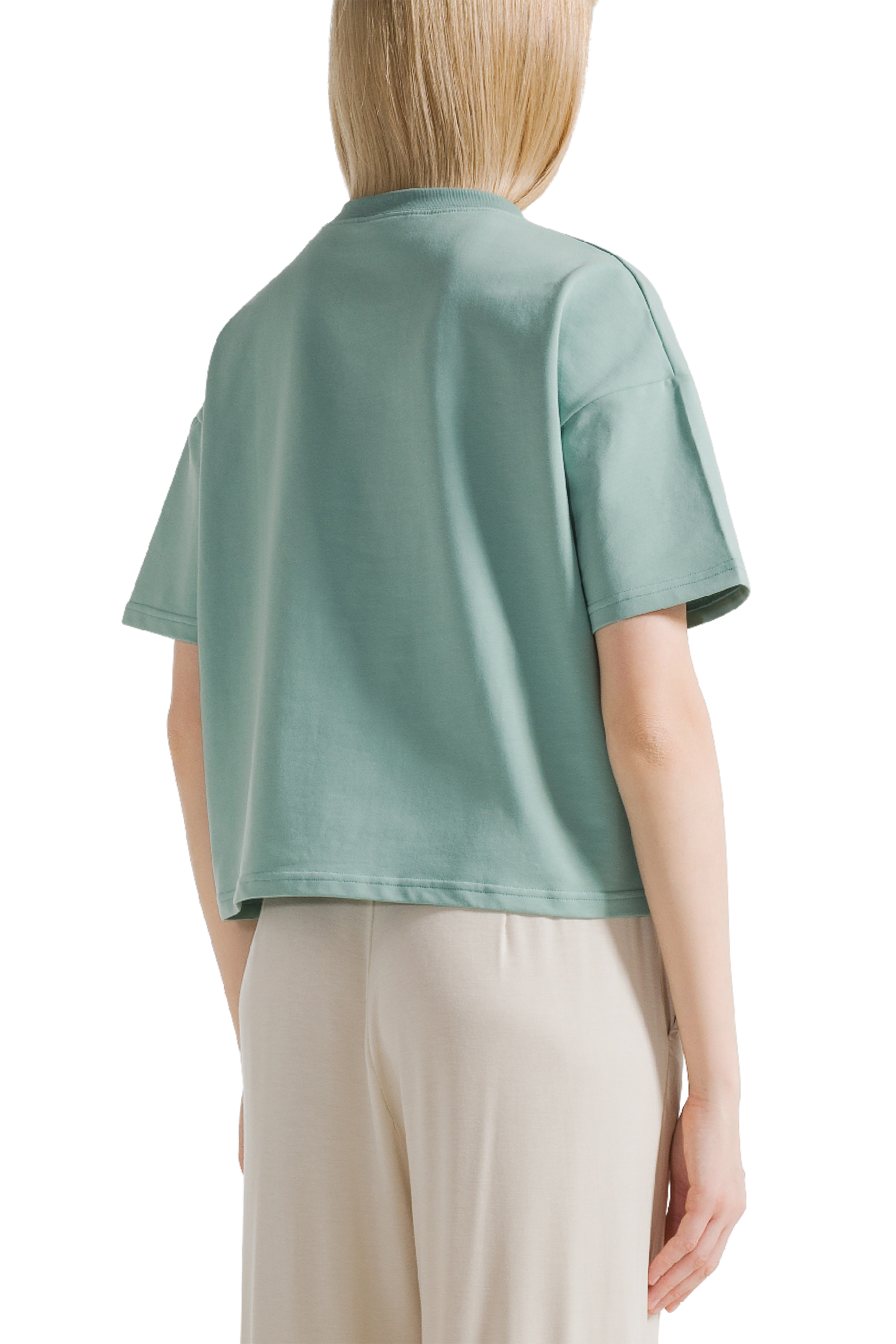 Kelly Boxy Tee Short Turquoise
