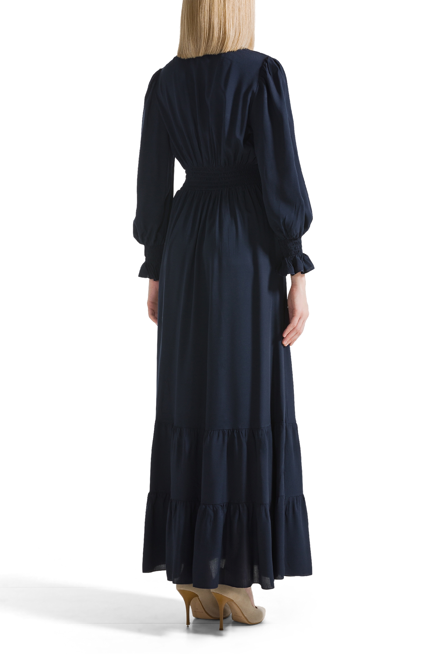 Koko Dress Long Closed Back Navy Blue