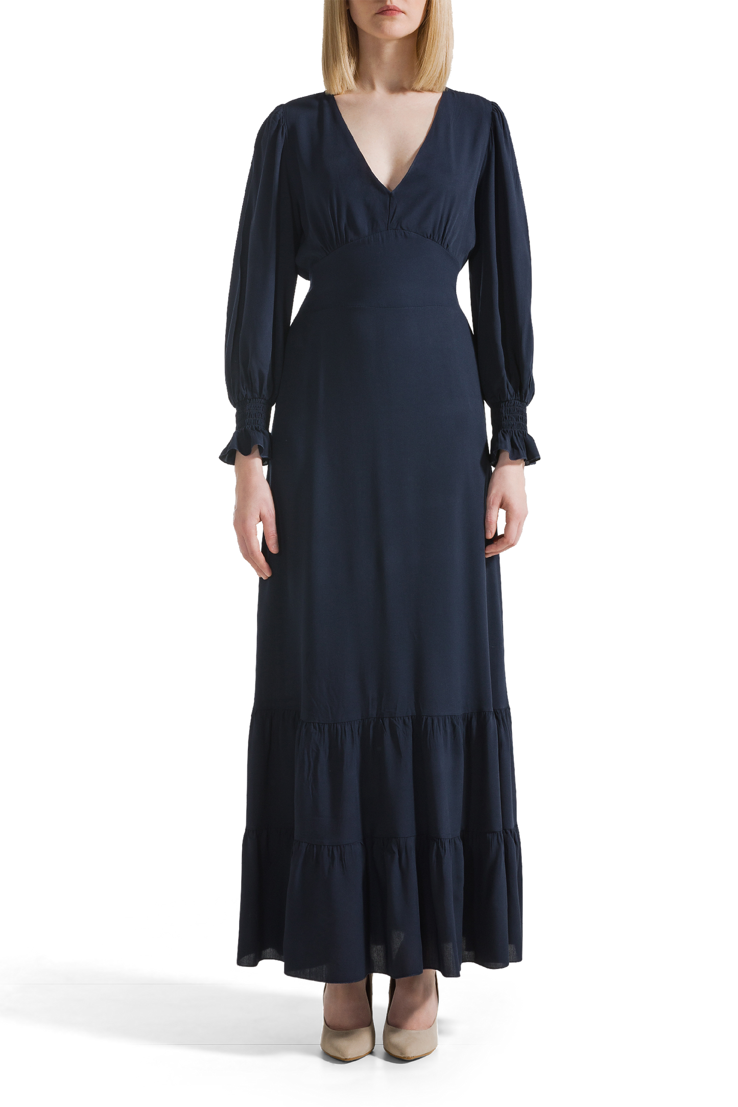 Koko Dress Long Closed Back Navy Blue