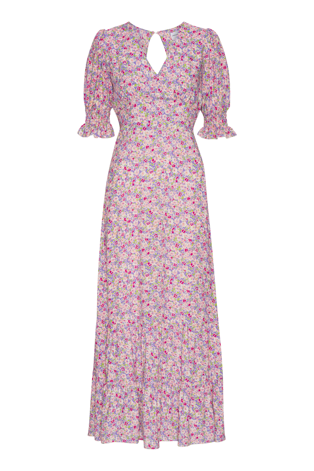 Koko Dress Long Open Back Purple Summer Flower