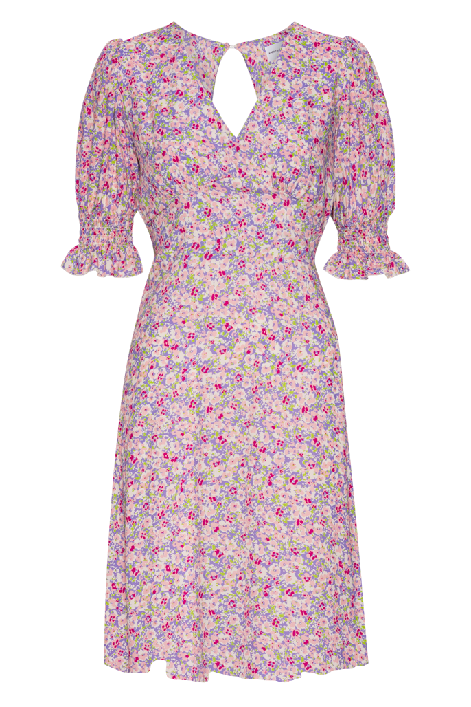 Koko Short Dress Purple Summer Flower