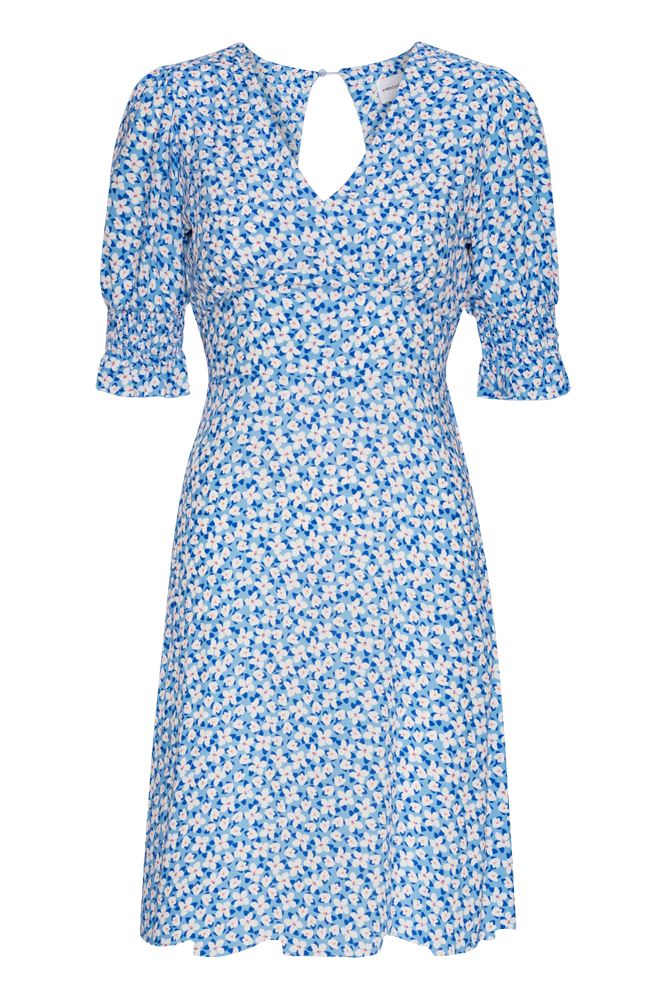 Koko Short Dress Blue White Flower