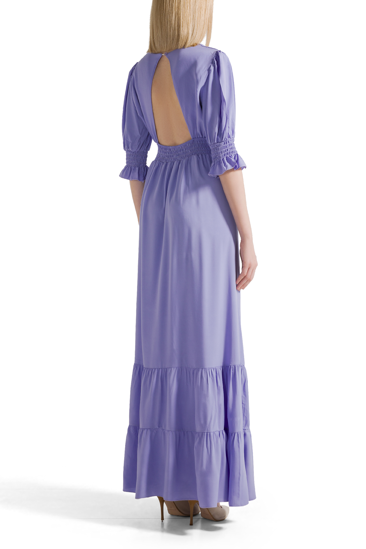 Koko Dress Long Open Back Lilac