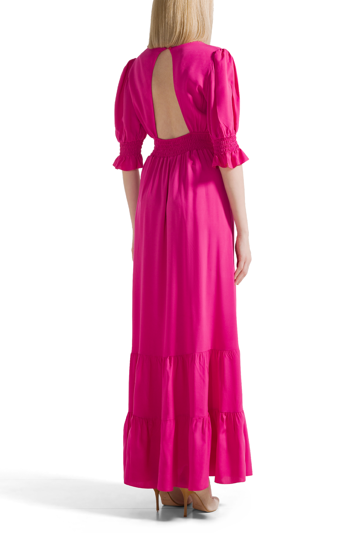 Koko Dress Long Open Back Pink