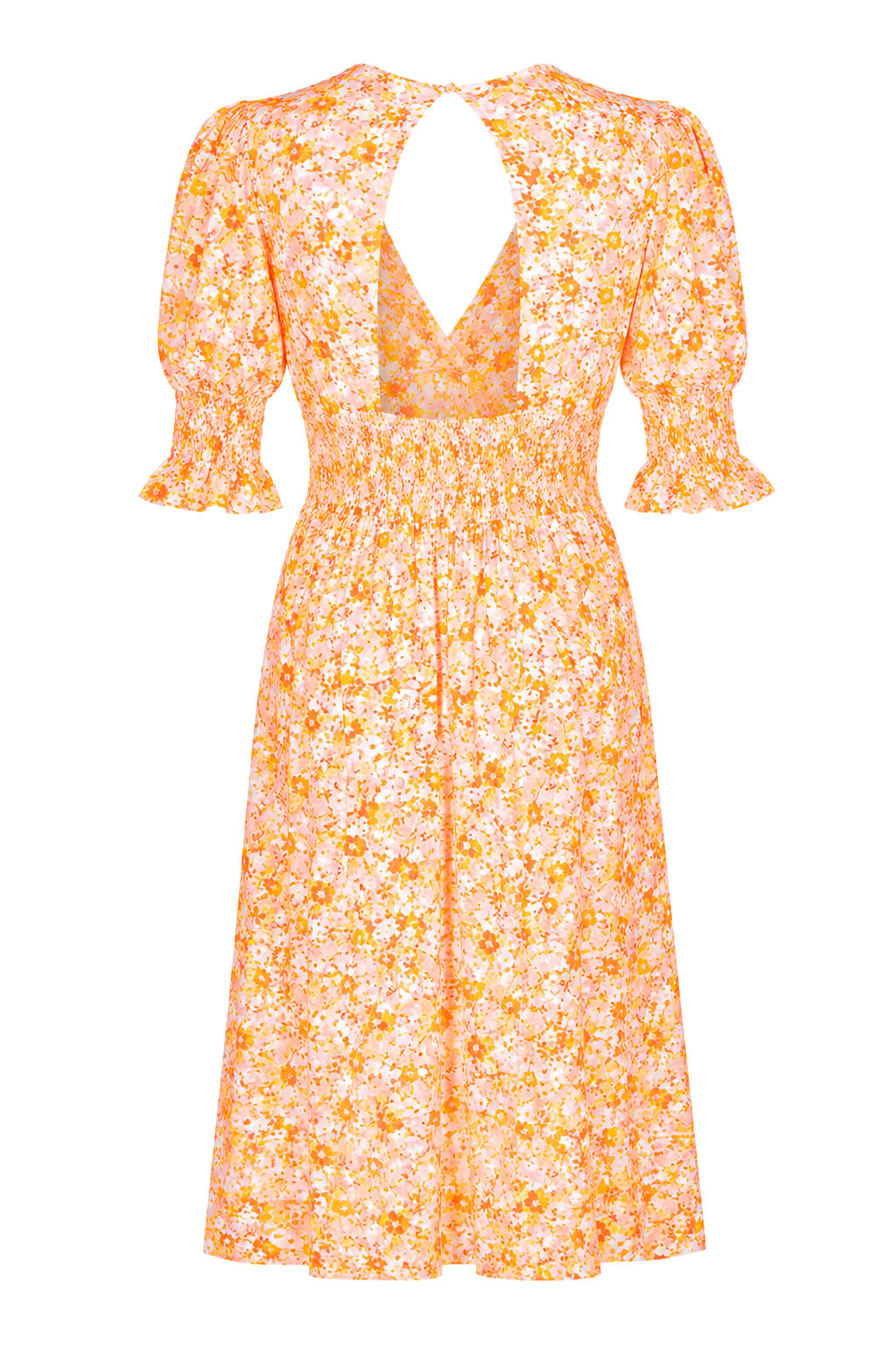 Koko Short Dress Peach Flower