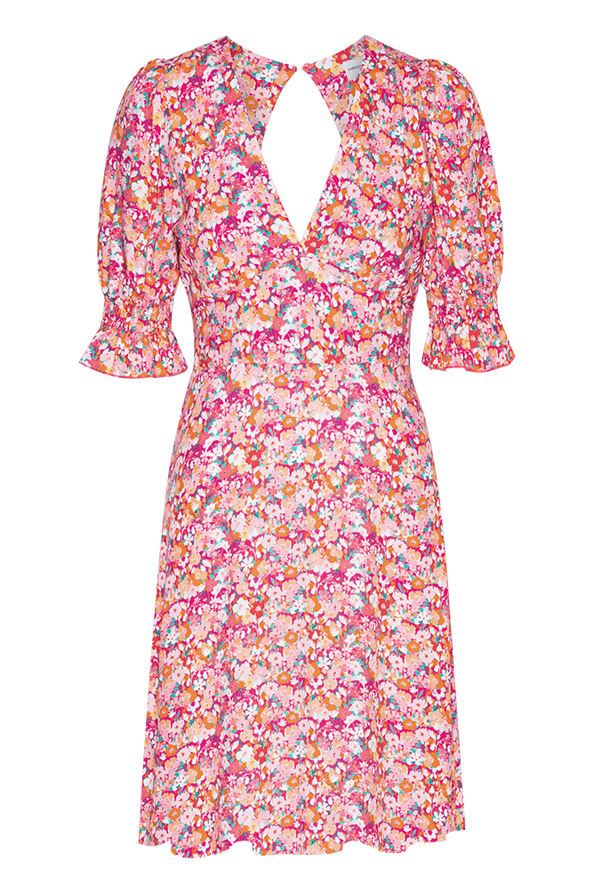 Koko Short Dress Red Flower