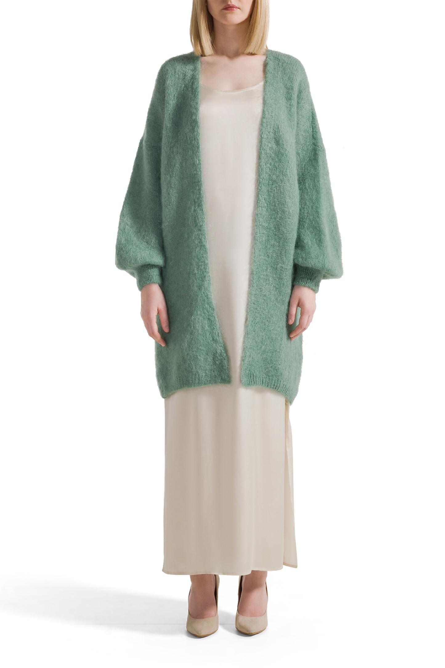Lee Midi Cardigan Dusty Green