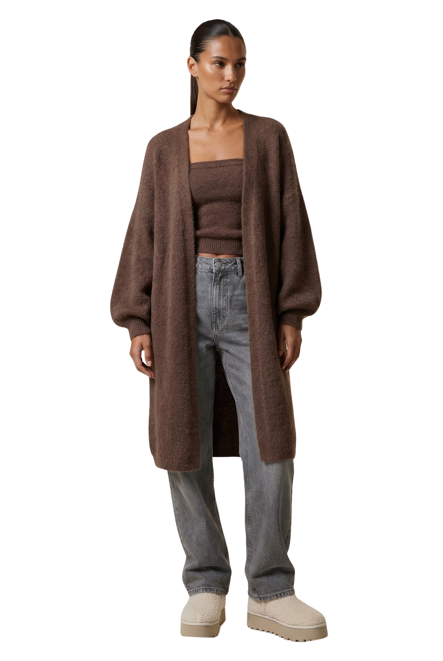 Lee Midi Cardigan Cocoa