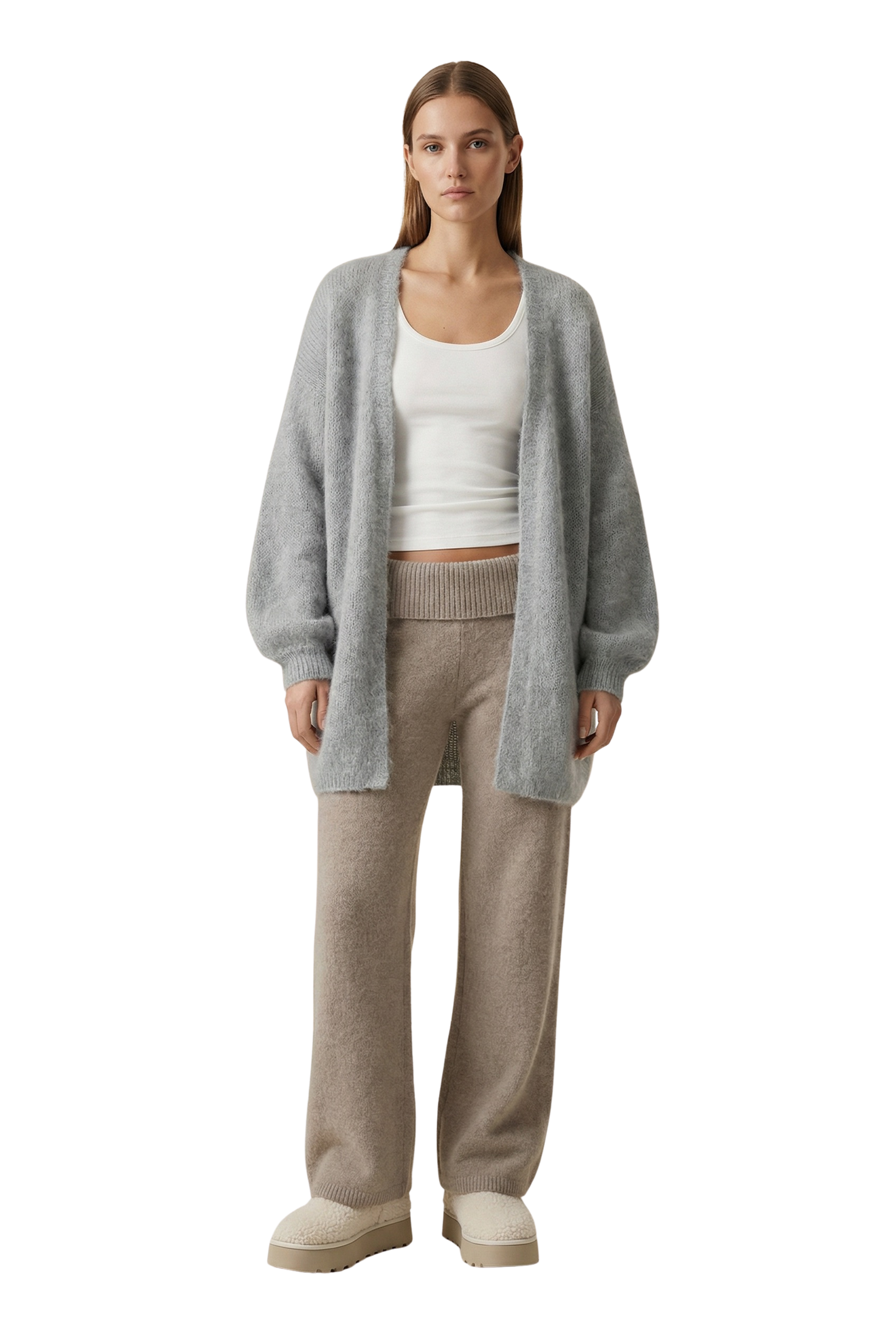Lee Midi Cardigan Grey