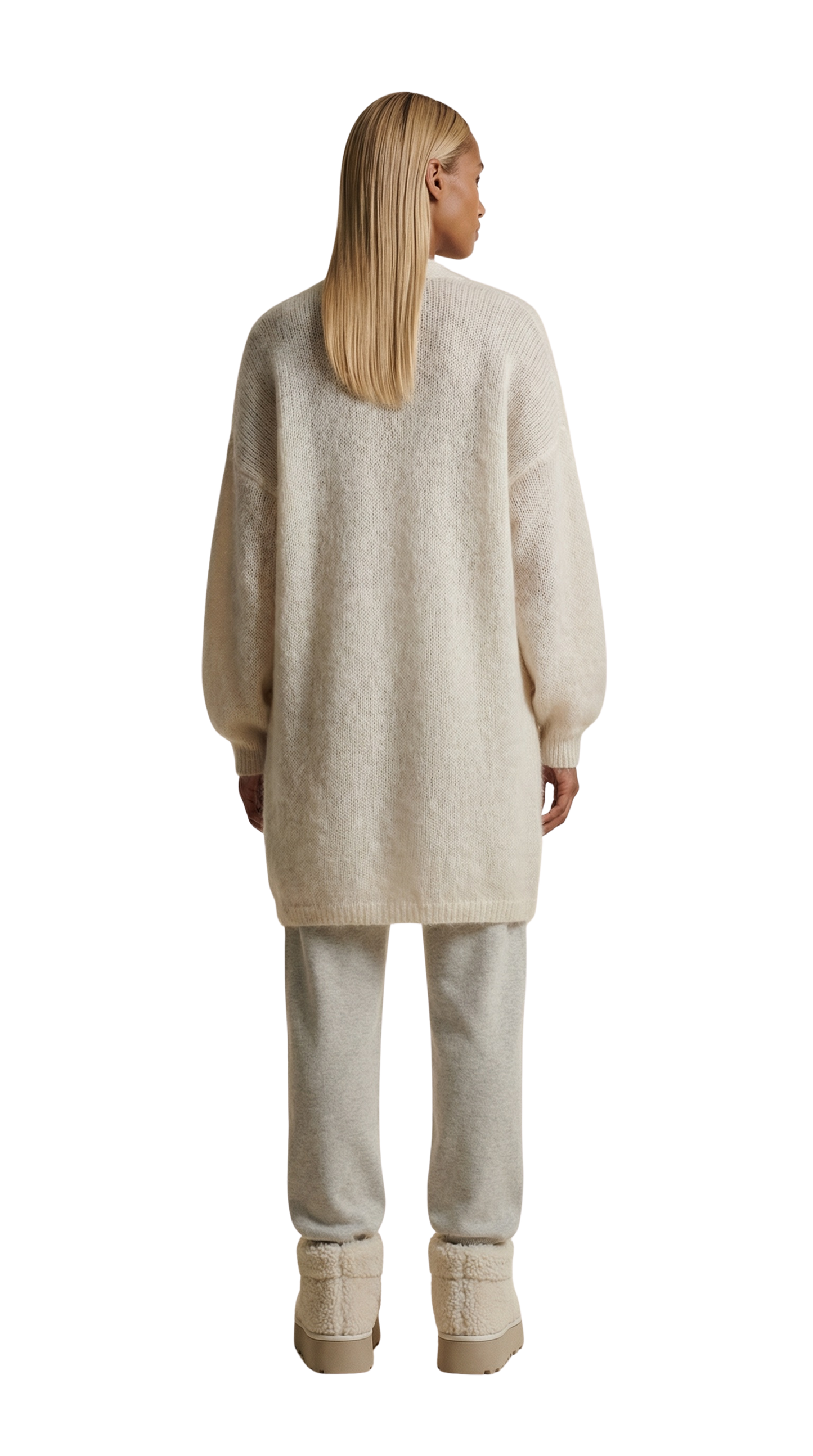 Lee Midi Cardigan White