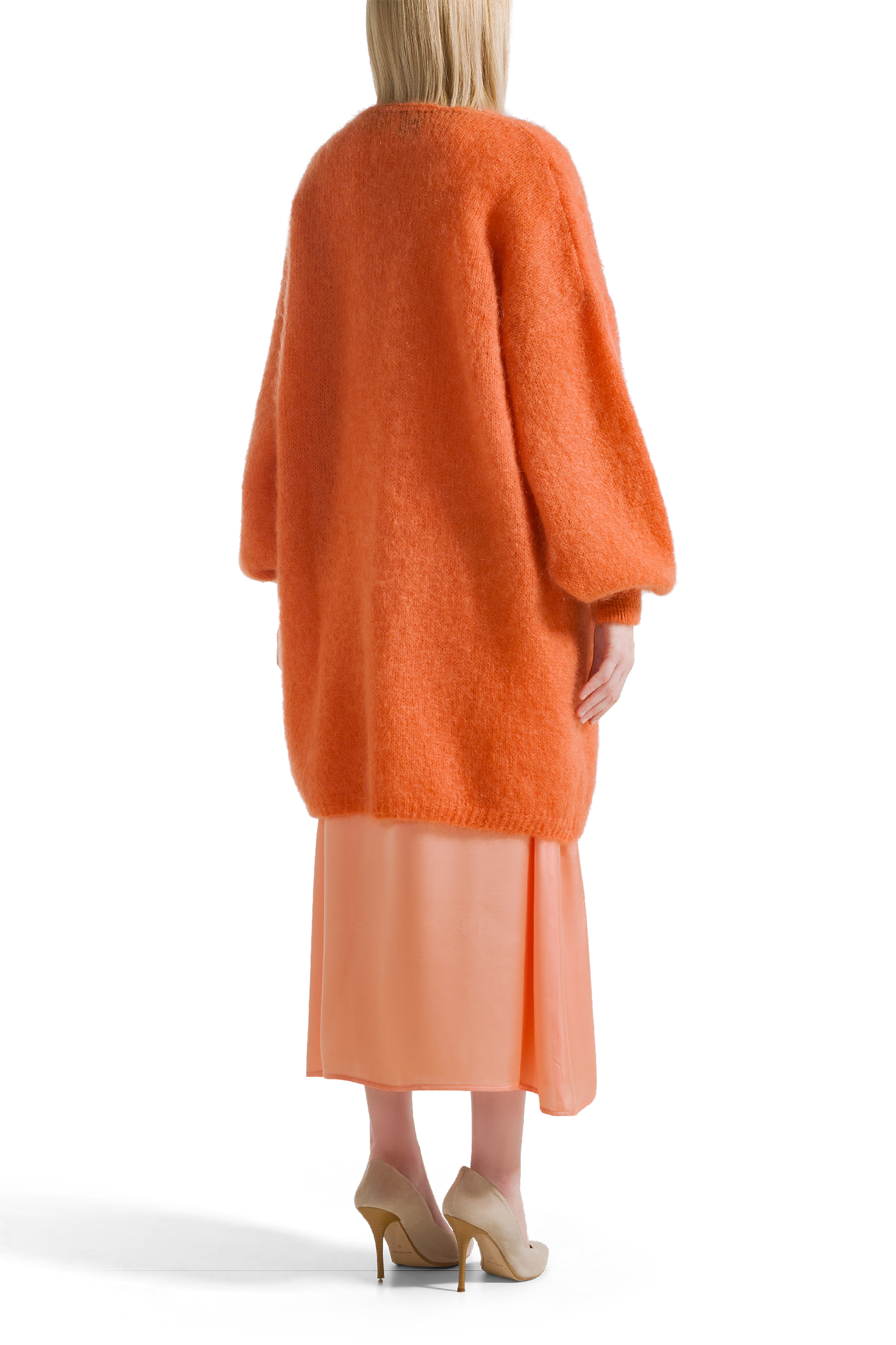 Lee Midi Cardigan Orange