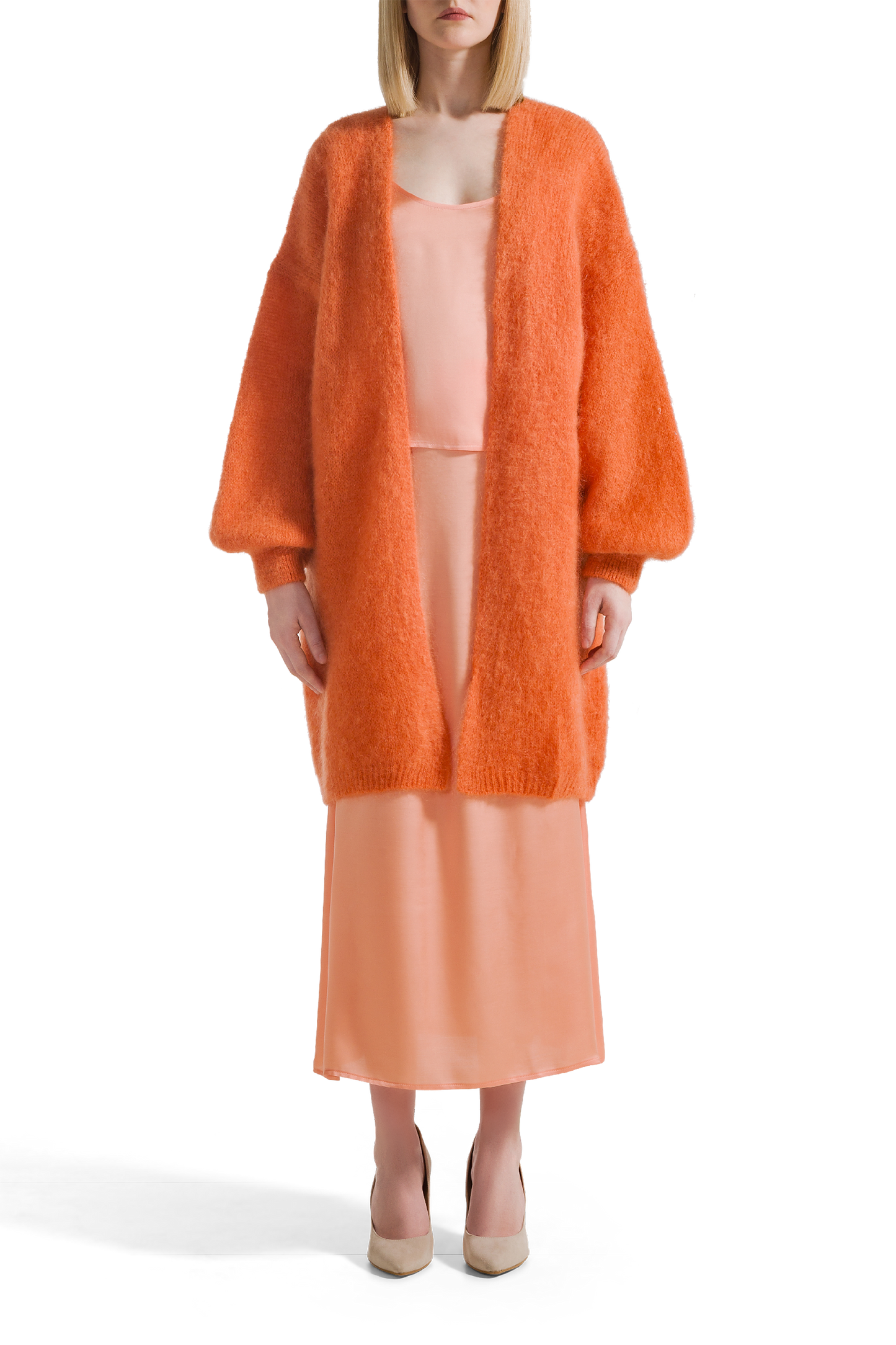 Lee Midi Cardigan Orange
