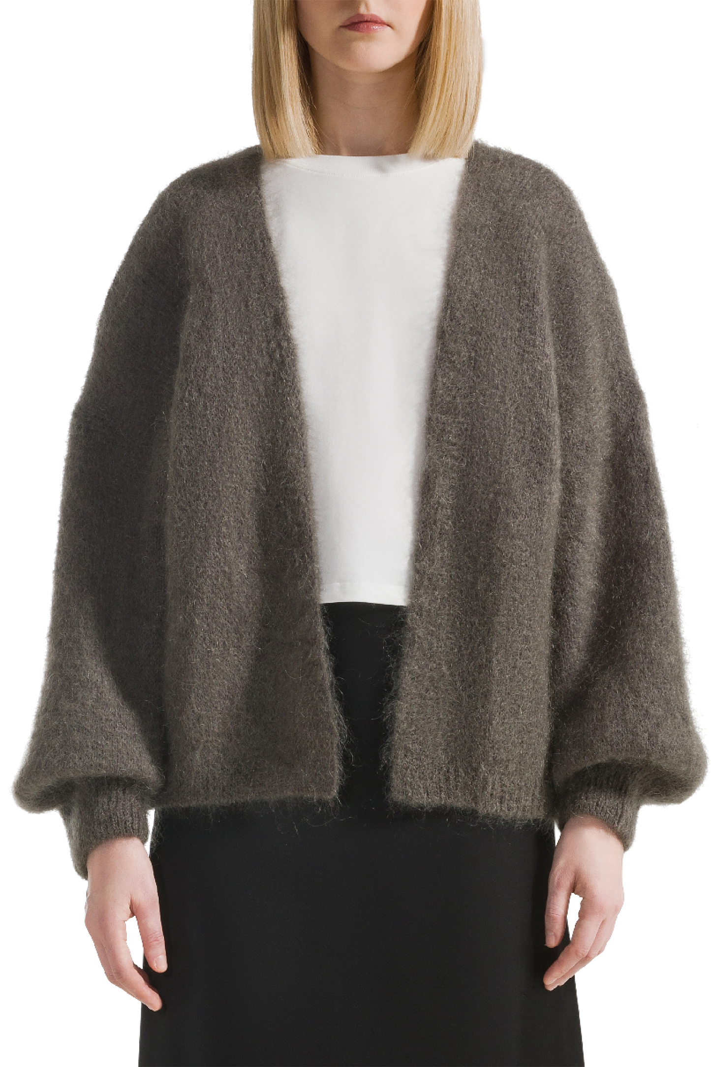 Lee Short Cardigan Dark Taupe