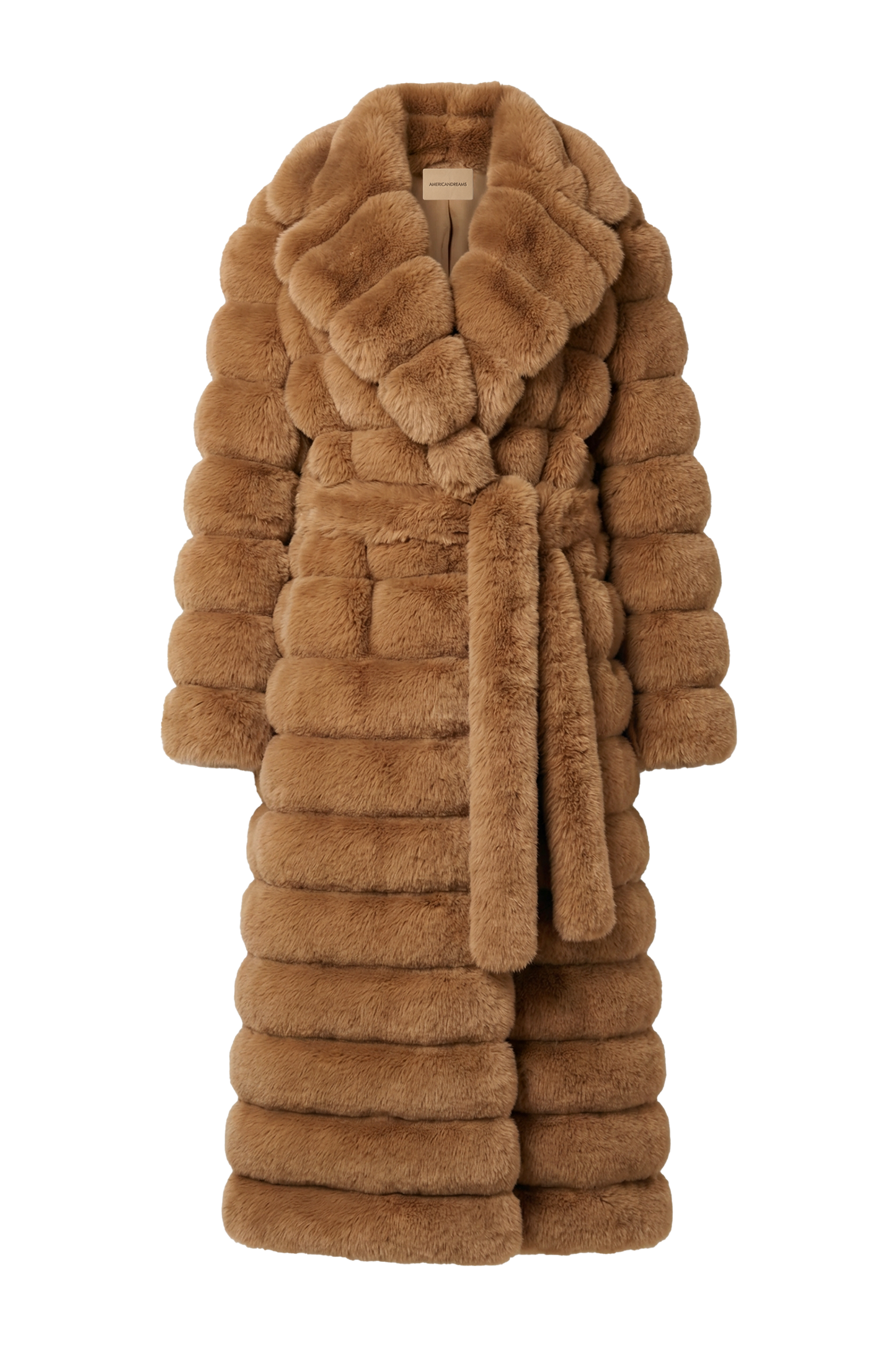 Leelai Faux Fur Coat Long Medium Brown
