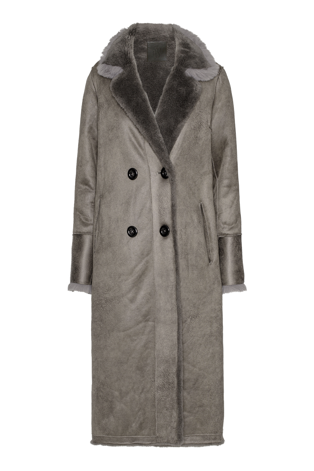 Leona Wool Coat Long Light Grey