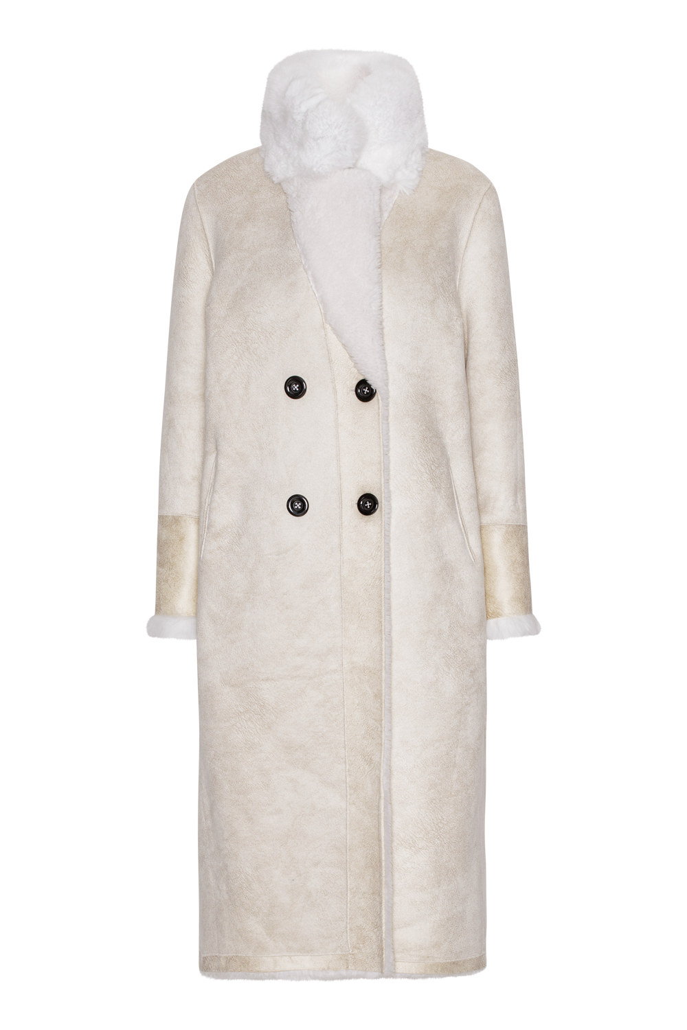 Leona Wool Coat Long White