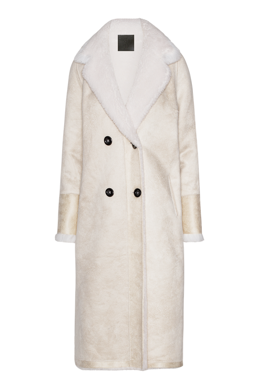 Leona Wool Coat Long White