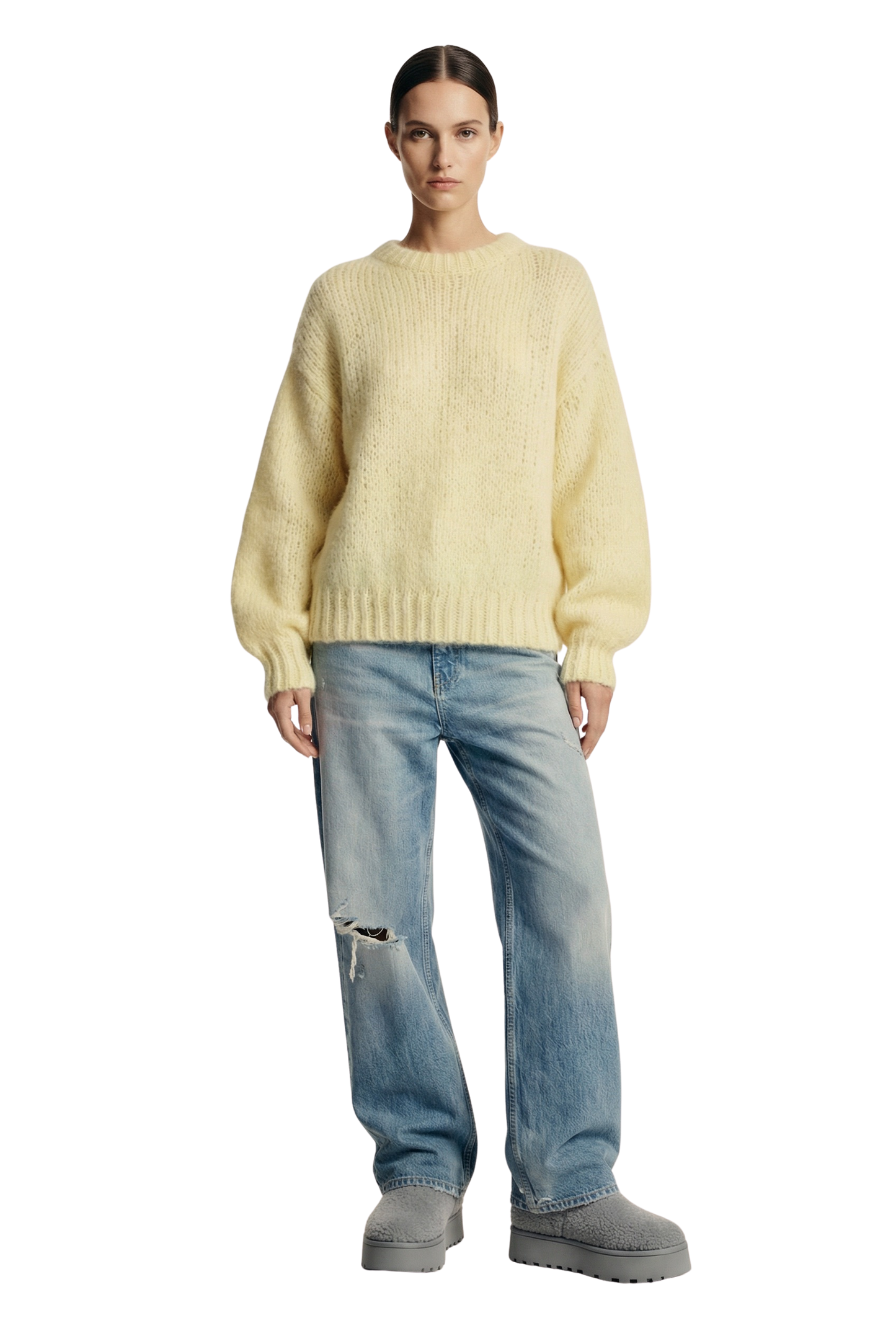 Leonnie Alpaca Pullover Light Yellow