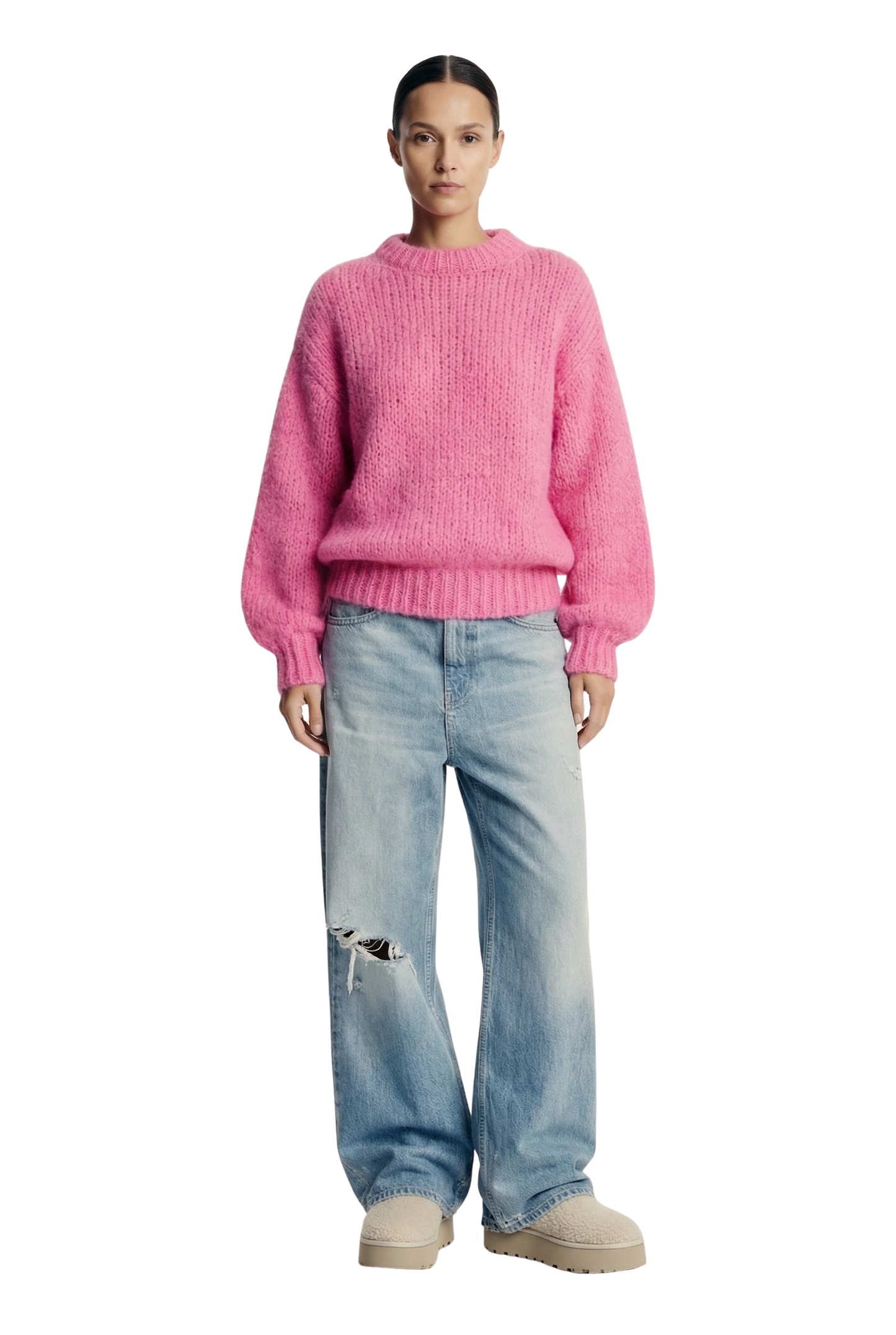 Leonnie Alpaca Pullover Pink