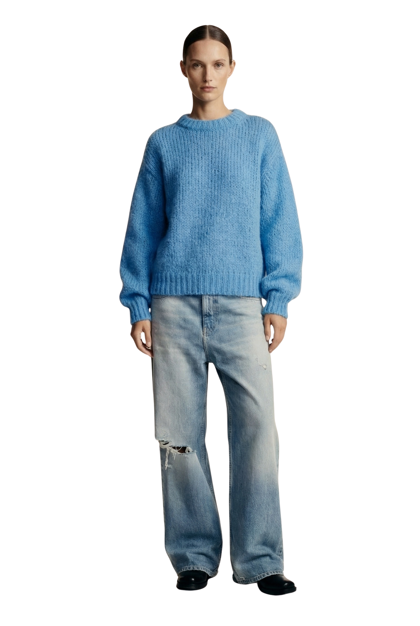 Leonnie Alpaca Pullover Sky Blue