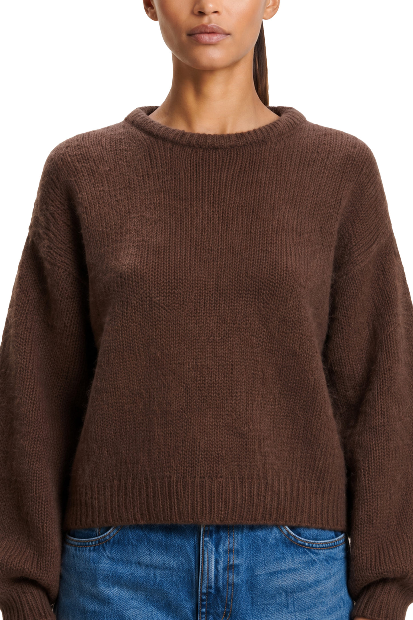 Liana Round Neck Pullover Cocoa