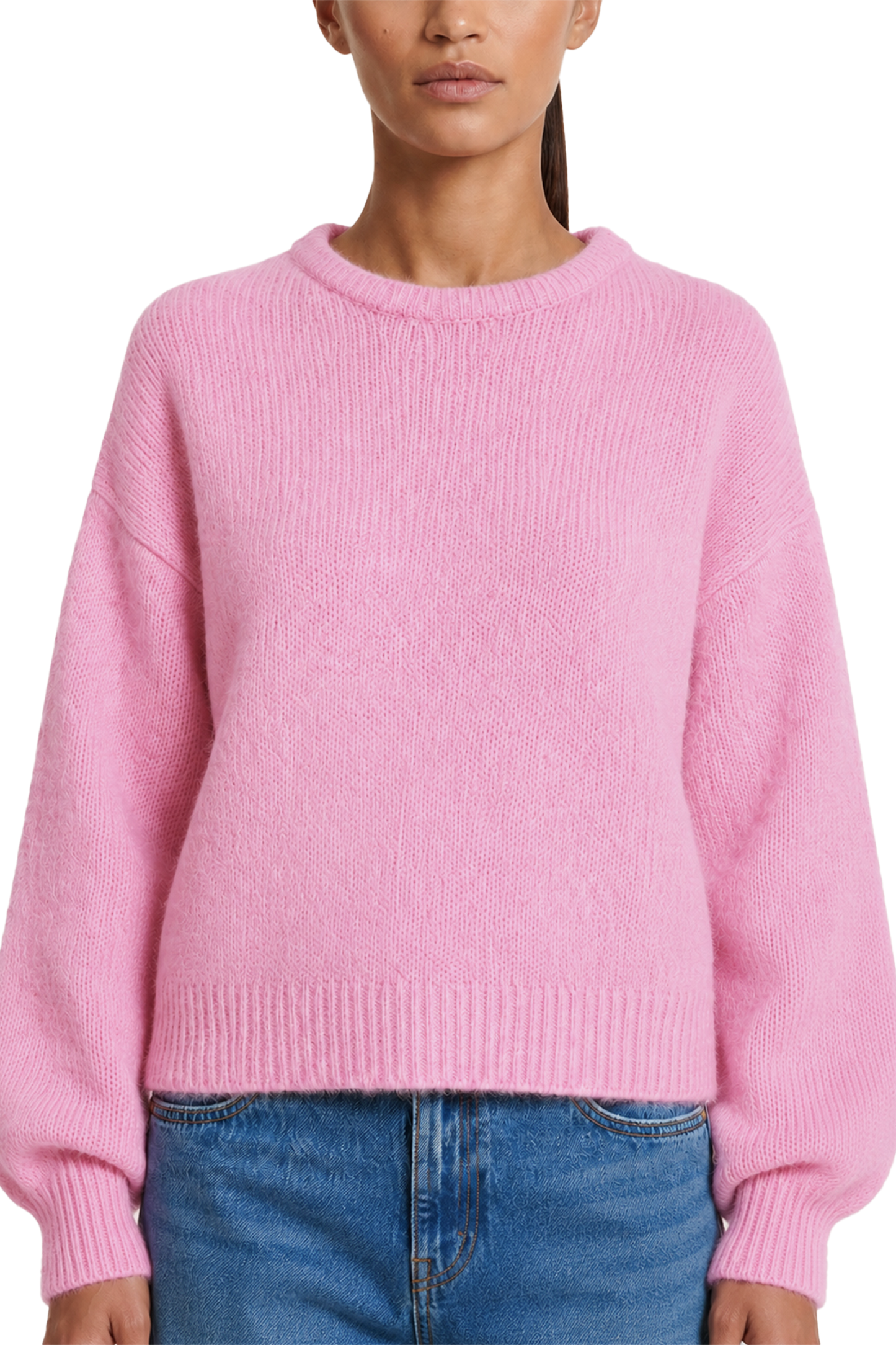 Liana Round Neck Pullover Soft Berry